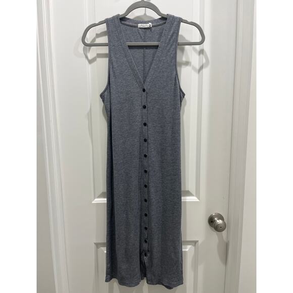 RAG & BONE Mac Midi Tank Dress in Heather Gray Sz S - Picture 2 of 11